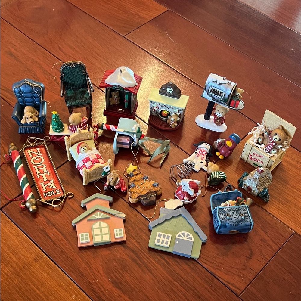 Assorted Kids Holiday Toy Ornaments - Multi-Color Set